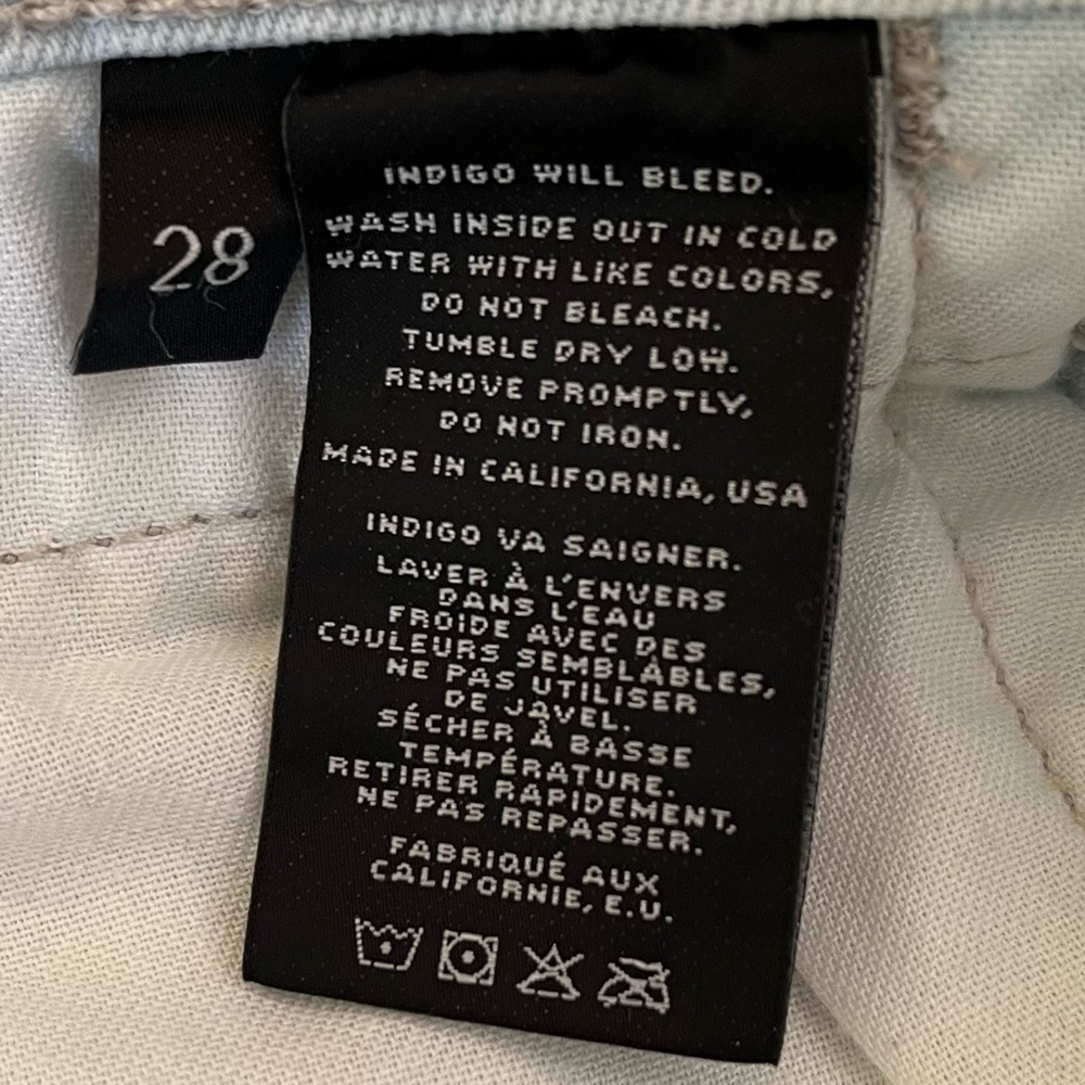J. Brand Faded Denim Stretch Cotton Skinny Jeans 28 - Picture 6 of 8